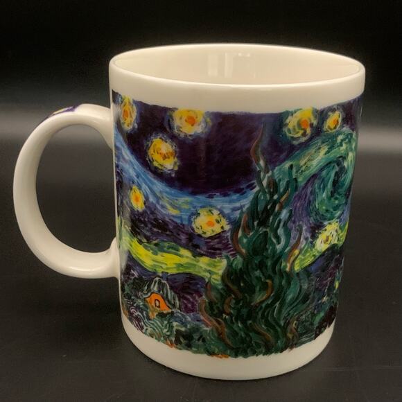 Chaleur Masters Collection Starry Night Vincent Van Gogh Mug Cup D. Burrows - Picture 3 of 10